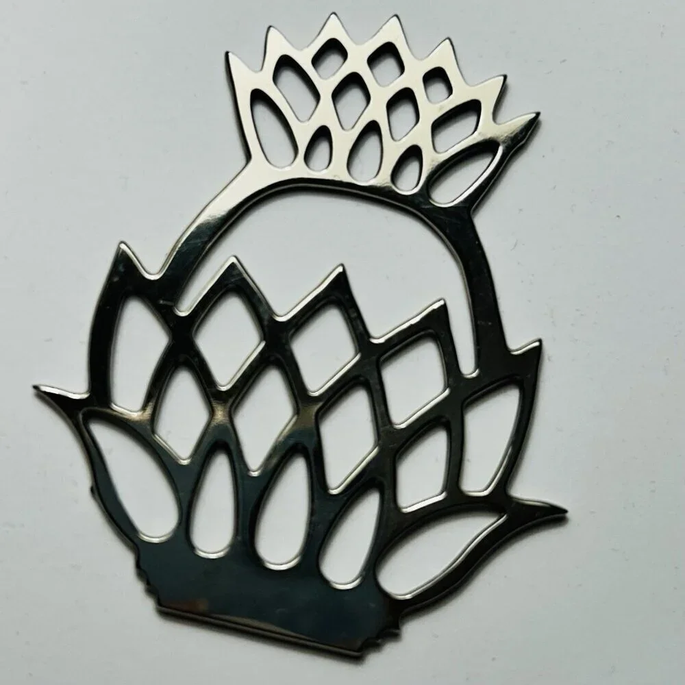 Virginia Metalcrafters Silver Christmas Ornaments Set of 3 Pineapple More Vtg